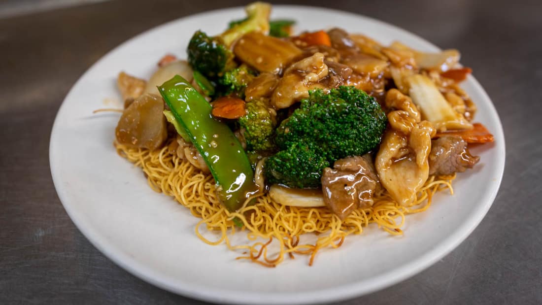 Pan Fried Noodles Lunch