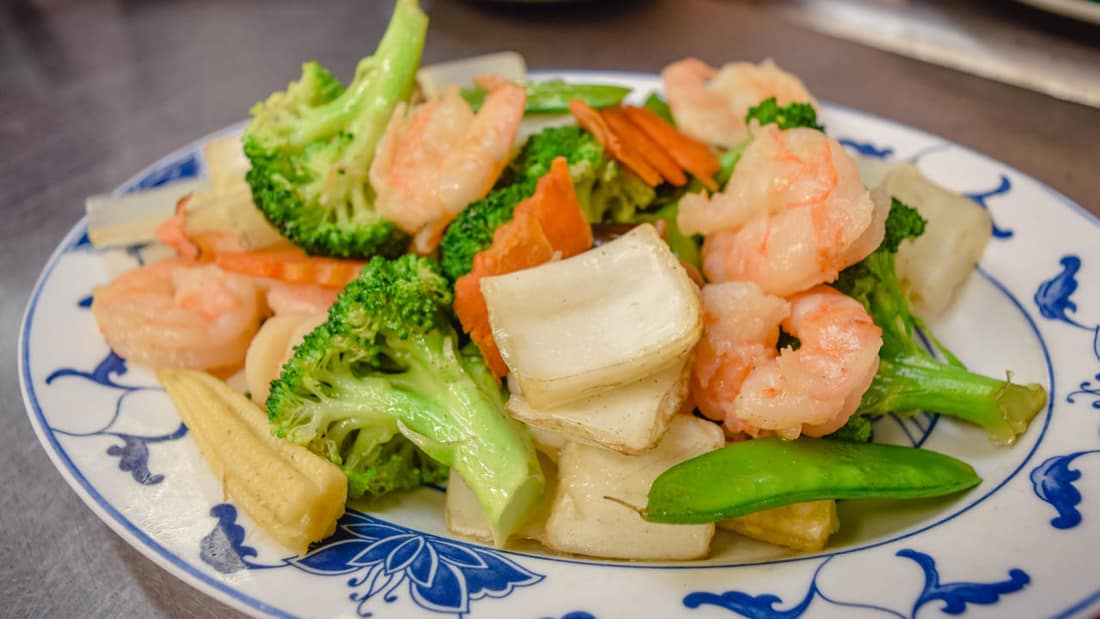 Steam Shrimp with Vegetables